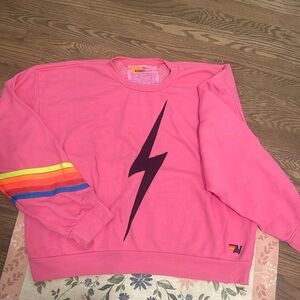 Aviator Nation pink crewneck - barely worn- like new condition!